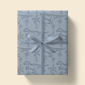 Papier Cadeau Dinosaur Pattern Modern Boy Dino Jungle Sage Green