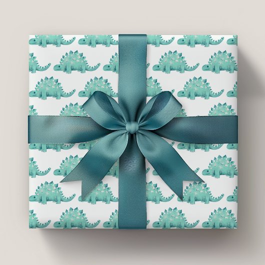 Papier Cadeau Dinosaur Stegosaurus Anniversaire de enfant