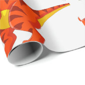 Papier Cadeau Dinosaur T Rex Enfants (Coin rond)