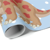 Papier Cadeau Dinosaur Tricératops Garçon (Coin rond)