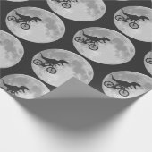 Papier Cadeau Dinosaur Vélo et Lune rétro 80s Dino (Coin)
