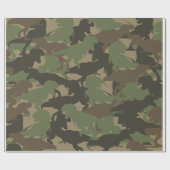 Papier Cadeau Dinosaur vert Camouflage Motif Cadeau (Plat)