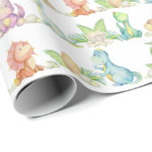 Papier Cadeau Dinosaure (Coin rond)