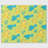 Papier Cadeau Dinosaure adorable (Plat)