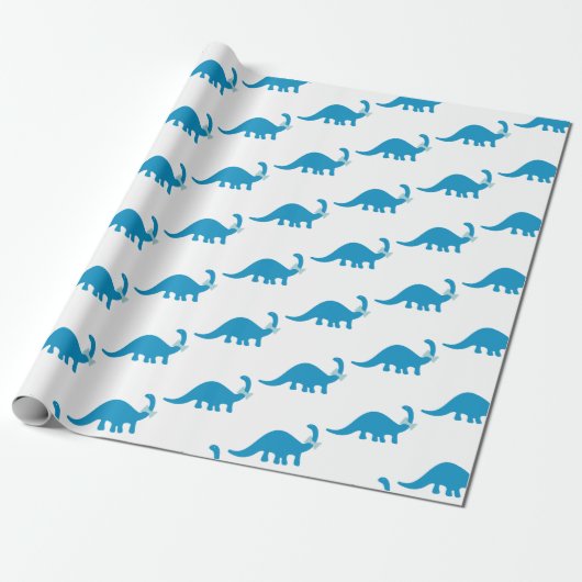 Papier Cadeau Dinosaure bleu (Déroulé)