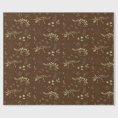 Papier cadeau Dinosaure Brun Fouille de Fossiles e (Plat)