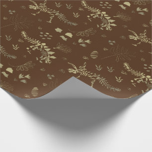 Papier cadeau Dinosaure Brun Fouille de Fossiles e