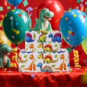 Papier Cadeau Dinosaure coloré amusant thème Dino-Mite