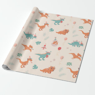 Papier Cadeau Dinosaure d'anniversaire !
