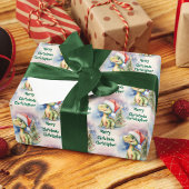 Papier Cadeau Dinosaure de Noël