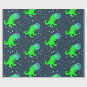 Papier Cadeau Dinosaure Dinosaure, astronaute spatial T-Rex (Plat)