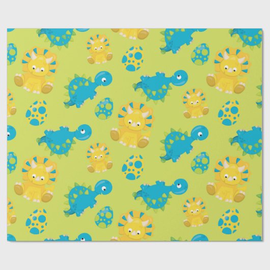 Papier Cadeau Dinosaure et papier d'emballage préhistorique aux (Plat)