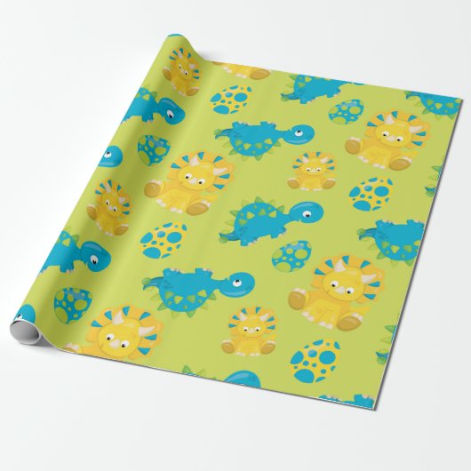 Papier Cadeau Dinosaure et papier d'emballage préhistorique aux (Déroulé)