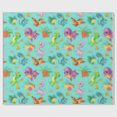 Papier Cadeau Dinosaure joueur (Plat)