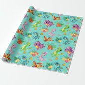 Papier Cadeau Dinosaure joueur (Déroulé)
