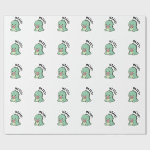 Papier cadeau dinosaure mignon