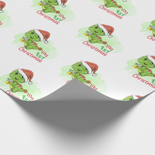 Papier Cadeau dinosaure mon 1er noël (Coin)