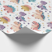 Papier Cadeau Dinosaure Motif coloré design amusant (Coin)