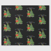 Papier Cadeau Dinosaure Noël C'est la saison Naughty (Plat)