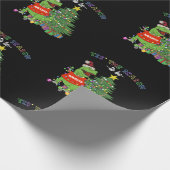 Papier Cadeau Dinosaure Noël C'est la saison Naughty (Coin)