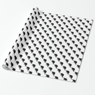 Papier Cadeau Dinosaure noir