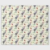 Papier Cadeau Dinosaure Papier à enveloppement de Noël Rouleau (Plat)