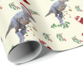 Papier Cadeau Dinosaure Papier à enveloppement de Noël Rouleau (Coin rond)
