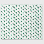 Papier Cadeau Dinosaure vert (Plat)