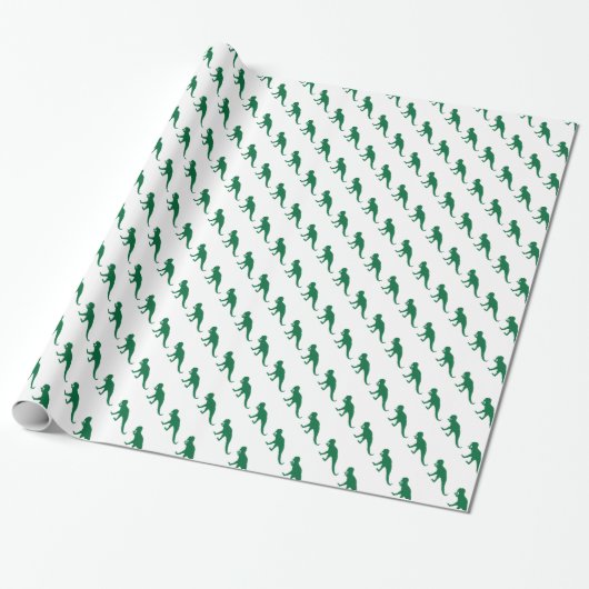 Papier Cadeau Dinosaure vert (Déroulé)