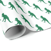 Papier Cadeau Dinosaure vert (Coin rond)