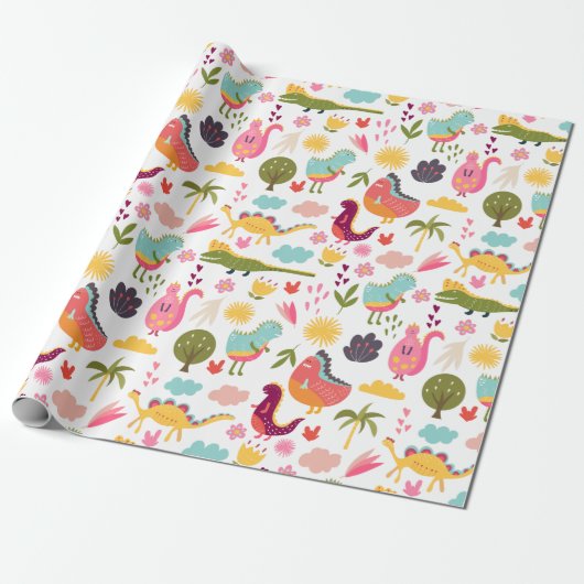 Papier Cadeau Dinosaures (Déroulé)