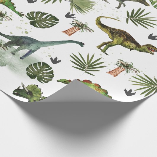 Papier Cadeau Dinosaures cool T-Rex Jurrasic Découpage de verdur (Coin)