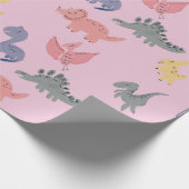 Papier Cadeau Dinosaures mignon main Drake fête d'anniversaire (Coin)