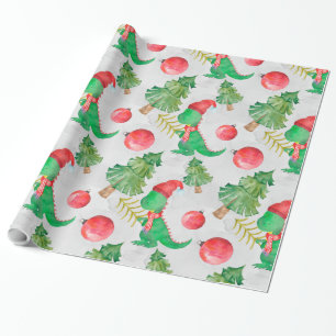 Papier Cadeau Dinosaures motif de Noël