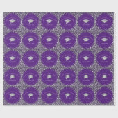 Papier Cadeau Diplômation Violet et Argent (Plat)