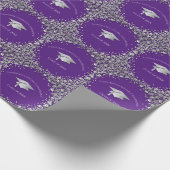 Papier Cadeau Diplômation Violet et Argent (Coin)