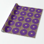 Papier Cadeau Diplômation Violet et Or (Déroulé)