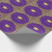 Papier Cadeau Diplômation Violet et Or (Coin)
