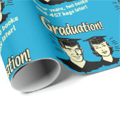 Papier Cadeau Diplôme : 4 ans, 2 livres (Coin rond)