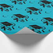 Papier Cadeau Diplômé Bleu Aqua (Coin)