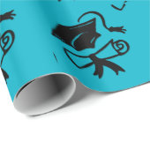 Papier Cadeau Diplômé Bleu Aqua (Coin rond)