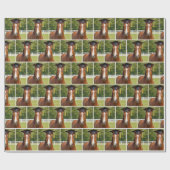 Papier Cadeau Diplômé Cheval Alezan (Plat)