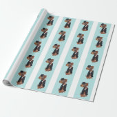 Papier Cadeau Diplômé de Dachshund (Déroulé)