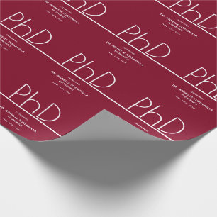 Papier Cadeau Diplôme de doctorat Graduation Party Bourgogne
