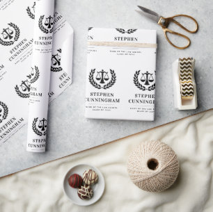 Papier Cadeau Diplôme de droit moderne personnalisé