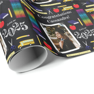 Papier Cadeau Diplôme d'enseignement Chalkboard Portrait