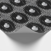 Papier Cadeau Diplôme d'enseignement Noir Argent (Coin)