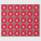 Papier Cadeau Diplôme d'enseignement Red Silver (Plat)