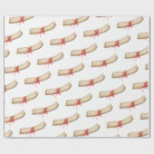 Papier Cadeau Diplôme d'études supérieures en ruban rouge Illust (Plat)