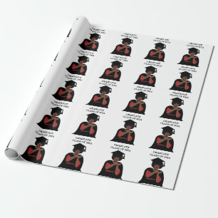 Papier Cadeau Diplômée Femme Souriante Personnalisée
